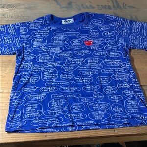 PLAY Comme des Garçons Kids Blue Graphic Tee